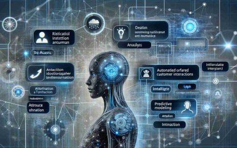 An accurate and high definition representation of the increasing prevalence of task-oriented AI agents in the technology industry. The image portrays distinct AI agents, each showcasing a different task they are designed for like data analysis, automated customer interactions, and predictive modeling. The background is a complex network of lines and nodes, symbolizing the interconnected nature of digital technology. The colors used are a combination of blues and greys, depicting a need for integration, intelligence, and innovation. Dynamic fonts are used to label each AI agent and its specific task.